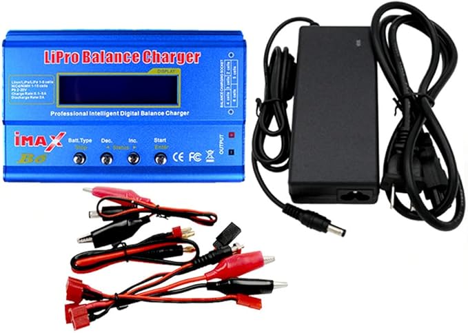 IMAX B6 Lipo Cargador de batería B6 80W LCD digital Lipo cargador 11-18V con adaptador para plomo-ácido NI-CD/NI-MH 1-6S LI-PO IMAX B6 Lipo Cargador de batería B6 80W LCD digital Lipo cargador 11-18V con adaptador para plomo-ácido NI-CD/NI-MH 1-6S LI-PO